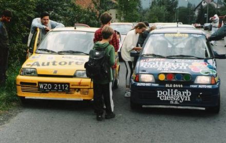 Jacek Sikora i Marek Kaczmarek, Mariusz Ficoń i Sławomir Mieszkowski - Fiaty Cinquecento Sporting.